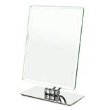 欧式包邮13英寸方形单面高清不锈钢镜子台式化妆镜梳妆镜美容镜