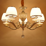 豪华简欧式锌合金水晶吊灯 现代简约客厅吊灯餐厅灯卧室金色灯具