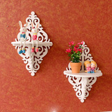 欧式田园隔板房间卧室木质创意壁饰壁挂置物架墙上装饰品边角挂