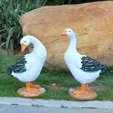户外花园水池仿真动物摆件鸭子庭院装饰品公园园林雕塑树脂工艺品