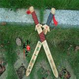 儿童宝剑木质刀剑天下第一剑短剑玩耍玩具木刀练习剑道表演道具