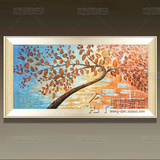 欧式立体画 客厅装饰画壁画 厚颜料油画手绘刀画 走廊玄关发财树