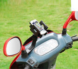 摩托车踏板电动车 导航仪支架GPS手机通用型后视镜支架 海绵防震