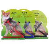 猫牵引绳宠物猫用拴猫绳遛猫胸背带牵引项圈猫咪专用外贸货