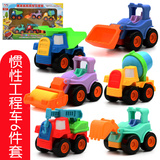 宝宝惯性工程车玩具车回力铲车运输车汽车吊车儿童玩具卡通小车