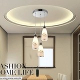新款 现代创意简约餐厅灯客厅卧室过道吊灯LED吧台装饰三头灯具