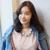 韩国进口代购饰品芭比大珍珠圆球橡皮粉色缎带女生短项链锁骨链