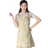 围裙韩版时尚厨房家居纯棉布艺防水工作服女士餐厅韩式可爱公主裙