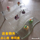 仿真玻璃餐具亚克力甜品架酒店寿司架自助餐盘点心小吃食物展示盘