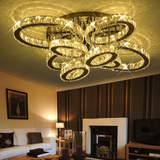客厅灯长方形简约现代水晶灯大气创意吸顶灯遥控餐厅卧室灯具温馨