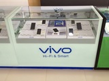 VIVO玻璃烤漆精品手机柜台小米 展示柜台木质展柜 山东省内包邮
