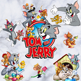 Tom jerry猫和老鼠动漫衣柜儿童房卧室壁画时尚旅行箱墙贴纸d024