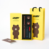 韩国代购限量版LAMY LINE friends布朗熊可妮莎莉水性笔钢笔