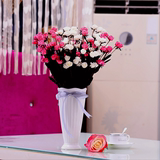 陶瓷创意时尚白色花瓶现代简约客厅餐桌摆件家居家饰干花花器插花