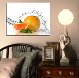 0动感水果 背景墙壁画挂画现代装饰画　餐厅单联画无框画水晶画