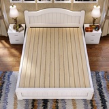 特价实木床1.5白色松木床儿童单人双人床欧式成人床1.21.8米包邮