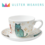 包邮英国ulster weavers正品猫咪骨瓷英式咖啡杯碟套装茶杯下午茶
