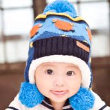 韩版冬季婴儿帽子儿童加绒帽宝宝保暖帽毛线帽男童女童保暖护耳帽