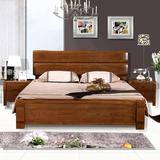 特价榆木床 全实木床 现代中式1.8米双人实木大床 婚床厂家直销