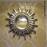 现代欧式法式 壁挂镜客厅太阳装饰镜玄关壁炉镜壁挂墙面壁炉镜框