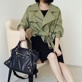 IS DALU原创定制2015新款秋装女式宽松短外套韩国原宿bf风外套女