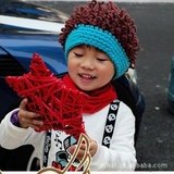正品牌新款韩版秋冬男童帽女宝宝儿童毛线帽子爆炸头假发帽卷发帽