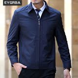 Eygrba/爱格堡2015秋装中年男士休闲外套薄 男长袖夹克商务爸爸装
