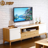 北欧原木电视柜 现代简约实木电视柜 矮柜收纳地柜客厅家具BO101