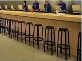 高档苹果店专用吧椅 铁艺吧台椅 前台吧椅 实木吧椅凳子椅子吧凳