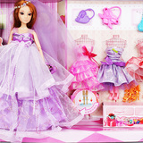 梦幻公主婚纱芭比娃娃套装大礼盒 甜甜屋换装女孩玩具生日礼物