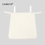 LiDeco基本款梯形餐椅垫座垫坐垫 全棉绑带米色简约宜家款 可拆洗