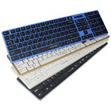 原调KB-908巧克力有线键盘 超薄电脑白色 台式笔记本外接键盘发光