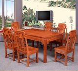 特价明清古典红木餐桌非洲花梨木家具一桌六椅长方形非酸枝餐桌椅