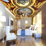 塞拉维欧式大型油画圆形方形吊顶天花板 宗教壁画 壁纸酒店墙壁布