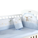 件宝宝床床围棉婴儿床品床围夏笑巴喜婴儿床围婴儿床上用品套