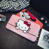 ulzzang包韩国kitty凯蒂猫毛线童趣零钱包百搭卡包手拿长款手机包