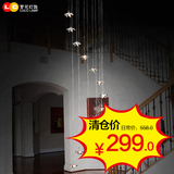 罗可水晶吊灯楼梯简约现代复式客厅灯具别墅进口水晶灯饰特价17