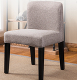 dq简约新古典复古实木餐椅美式拉扣椅子真皮橡木化妆椅