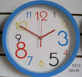 12寸静音圆形家用客厅挂钟创意儿童挂表客厅石英钟时尚现代时钟表