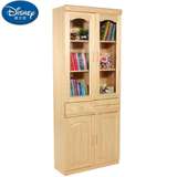 迪士尼 进口芬兰松实木二门书柜带门 酷漫居儿童松木家具 储物书