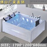 TM-3101双人浴缸亚克力恒温加热按摩浴缸冲浪浴缸带宽大瀑布水景