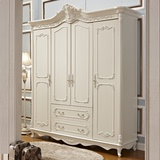 特价简易实木衣柜组装板式现代经济型2门3门储物柜卧室雕花加高