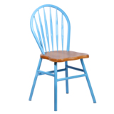 美式乡村铁艺餐椅咖啡剑背椅简约实木孔雀椅靠背椅子温莎椅休闲椅