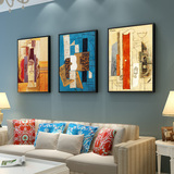 毕加索欧式装饰画客厅现代抽象三联画挂画沙发背景墙壁画油画墙画