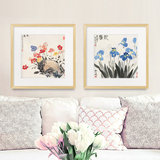 新中式水墨画花卉国画 卫生间挂画壁画 家庭室内房间装饰画进门画