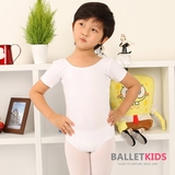 韩国进口男童拉丁舞蹈芭蕾服装 少儿练功服 男孩儿童白色连体服