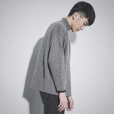 DS原创 韩国冬季高领套头纯色针织打底羊毛衫纯色男长袖落肩毛衣