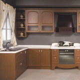 吉事邦西安L型厨柜定做现代厨房装修整体橱柜定制实木板式门款