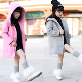 童装女童秋冬装2015新款女童毛呢外套中大童时尚韩版冬季呢子大衣