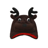 欧美男孩圣诞节小鹿造型男童帽子 卡通可爱宝宝儿童毛线帽冬季